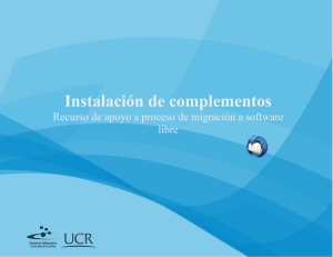 Instalación de complementos - Migración a Software Libre
