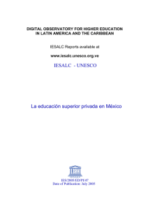 La Educación Superior Privada en México