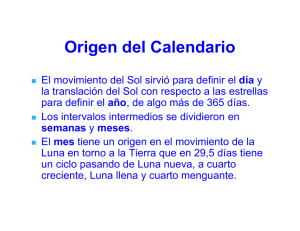 Origen del Calendario