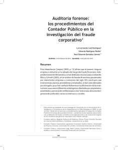 Auditoría forense: los procedimientos del Contador