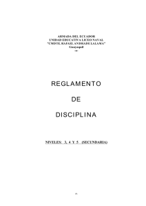 reglamento de disciplina - Liceo Naval de Guayaquil