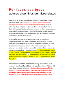 : autores argentinos de microrrelatos