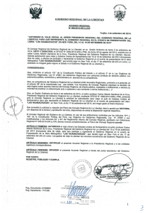 Acuerdo Regional Nro 088-2014-GR-LL/CR