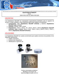 Soportes de aluminio Standoff - Avance y Tecnología en Plásticos.