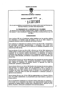 Decreto 1575 - Presidencia de la República de Colombia