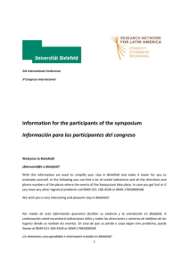 Information for the participants of the symposium Información para