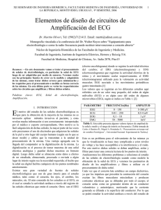 Elementos de diseño de circuitos de Amplificación del ECG