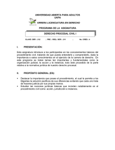 Derecho Procesal Civil I - Universidad Abierta Para Adultos