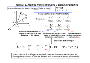 Tema 2_3. Átomos Polielectronicos y Sistema Periódico Ψ = EΨ