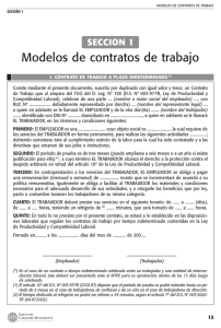 Modelos de contratos de trabajo - Informativo Caballero Bustamante