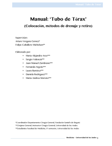 Manual: `Tubo de Tórax`