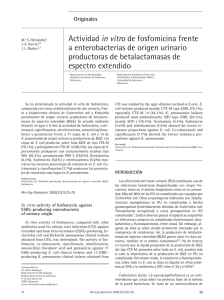 Actividad in vitro de fosfomicina frente a enterobacterias de origen