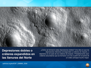Depresiones dobles o cráteres expandidos en las llanuras
