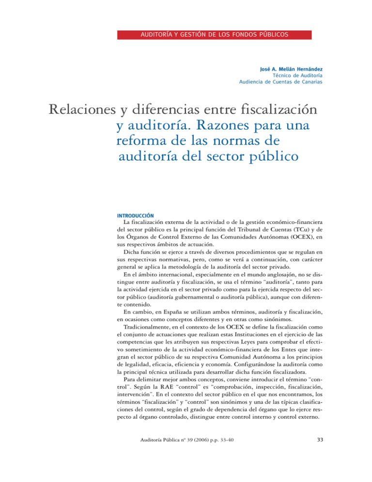 Relaciones Y Diferencias Entre Fiscalización Y Auditoría