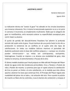 ¿ACOTAR EL GOCE? - Lacantera freudiana