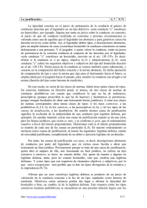 La justificación.œ L.7 N.71 La tipicidad consiste en el juicio de