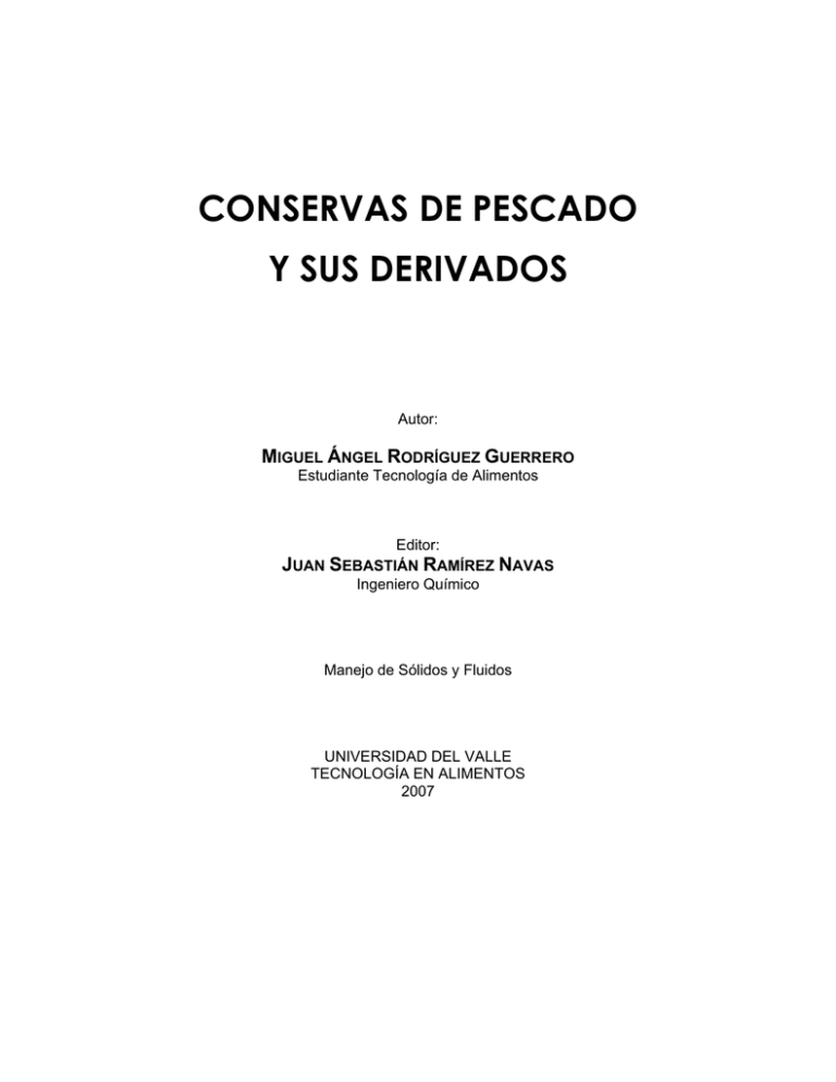 Conservas De Pescado Y Sus Derivados