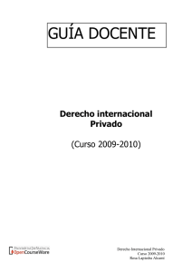 Derecho internacional Privado - OCW-UV