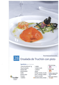 Ensalada de Truchón con pisto