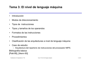 Tema 3: El nivel de lenguaje máquina