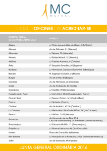 junta general ordinària 2016 llistat d`oficines on