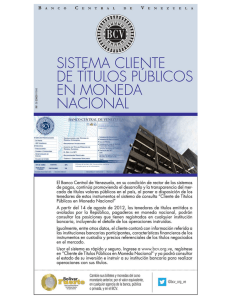 SlSTE/V\A CLIENTE DE TITULOS PUBLICOS EN MONEDA