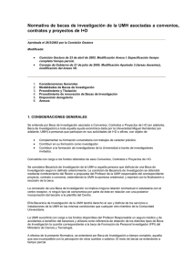 Normativa de becas de investigación asociadas a convenios