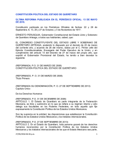Constitución Política del Estado de Querétaro