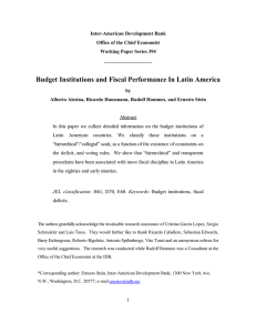 Budget Institutions and Fiscal Performance In Latin America