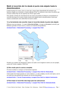 Medir el recorrido del río desde el punto más alejado hasta la