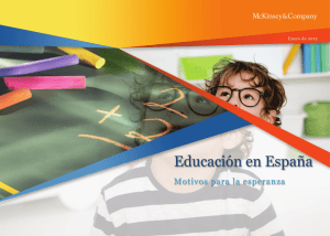 Educación en España. Motivos para la esperanza