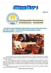 circular marzo 2015 - Iglesia Evangélica Valdense del Río de La Plata