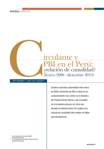 circulante y PBI en el Perú - Banco Central de Reserva del Perú