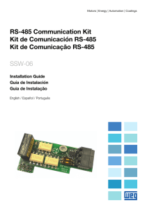 RS-485 Communication Kit Kit de Comunicación RS-485 Kit