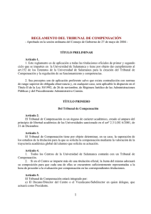 Reglamento del Tribunal de Compensación