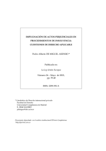 IMPUGNACIÓN DE ACTOS PERJUDICIALES EN