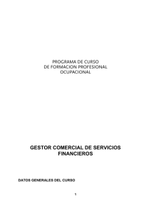 GESTOR COMERCIAL DE SERVICIOS FINANCIEROS