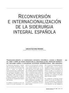 Reconversión e internacionalización de la siderurgia integral