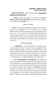 EXPEDIENTE NÚMERO: 220/2013 DIVORCIO UNILATERAL