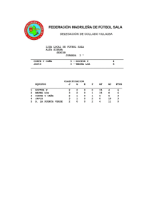 liga local de futbol sala alta sierra senior jornada 3 ª