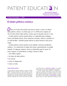 Patient Education Pamphlet, SP099, El dolor pélvico crónico
