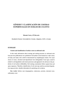 Génesis y clasificación de costras superficiales en suelos de cultivo