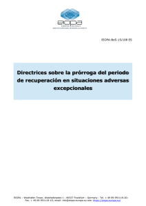 Directrices sobre la prórroga del periodo de - eiopa