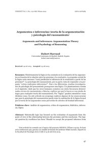 Argumentos e inferencias - COGENCY | Journal of Reasoning and