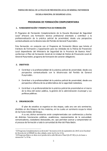 PROGRAMA DE FORMACIÓN COMPLEMENTARIA