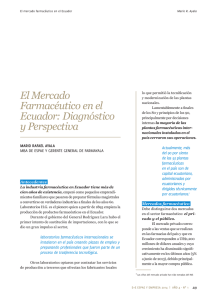 El Mercado Farmacéutico en el Ecuador: Diagnóstico y