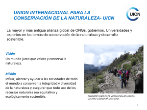 12. UICN y componente 1 del PRCC. Biodiversidad y derechos
