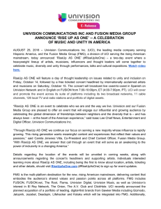 univision communications inc and fusion media group announce