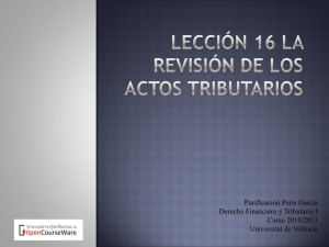 La revisión de los actos tributarios - OCW-UV