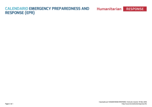 Calendario Emergency Preparedness and Response (EPR